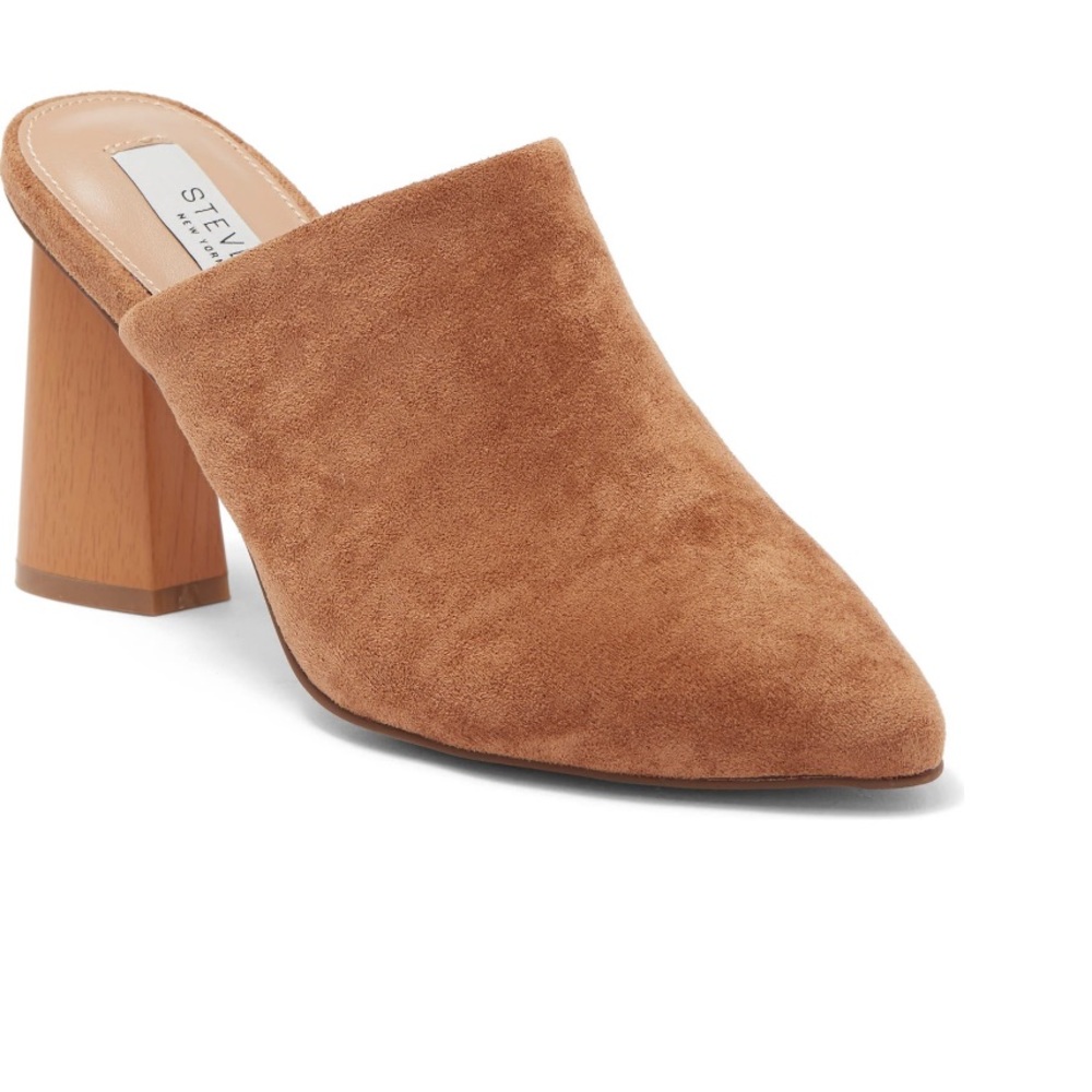 NWT Steve Madden Steven new york nahia block mule brown suede